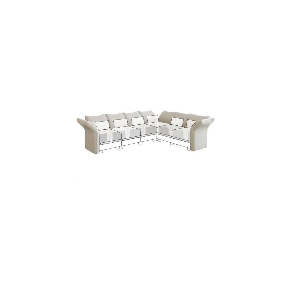 LLappuil 1 Piece Modular Armrest Backrest Module for Convertible Modular Sectional Couch Sofa, Interchangeable Armrest Backrests, Anti-Scratch Velvet, White