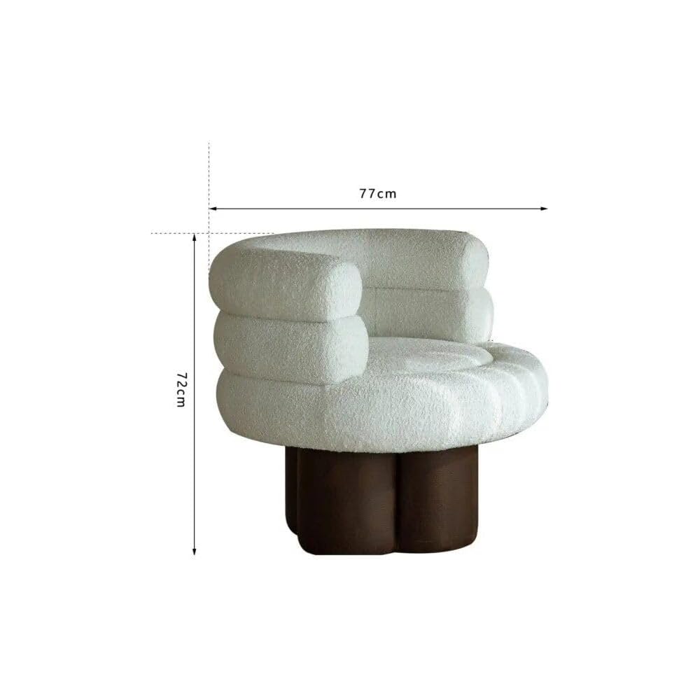 Generic Scandinavian Modern Velvet Single Sofa Chair, 30.31*28.34*30.31in, White
