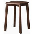 100% solid oak, stackable stools, bar stools, wooden dining table stools, square stools, shoe stools, no backrest, suitable for kitchen, home, garden, living room and classroom(Walnut color,1 piece)