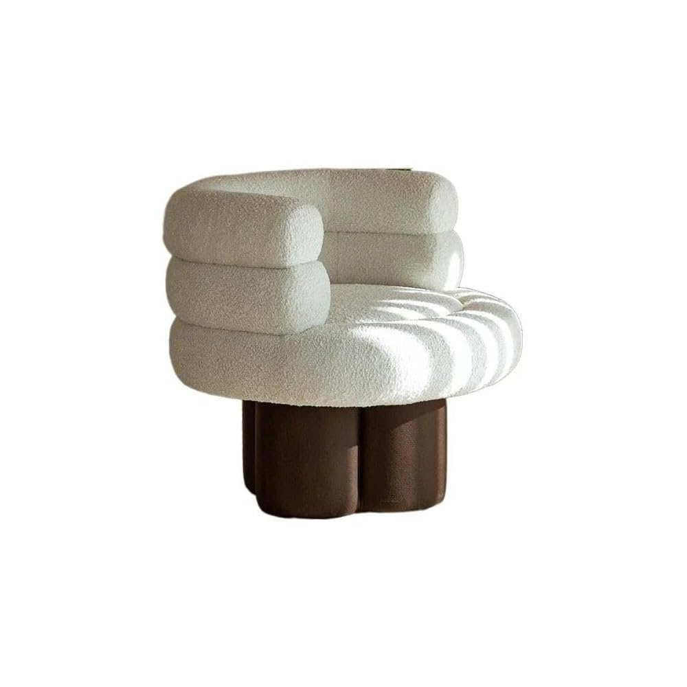 Generic Scandinavian Modern Velvet Single Sofa Chair, 30.31*28.34*30.31in, White