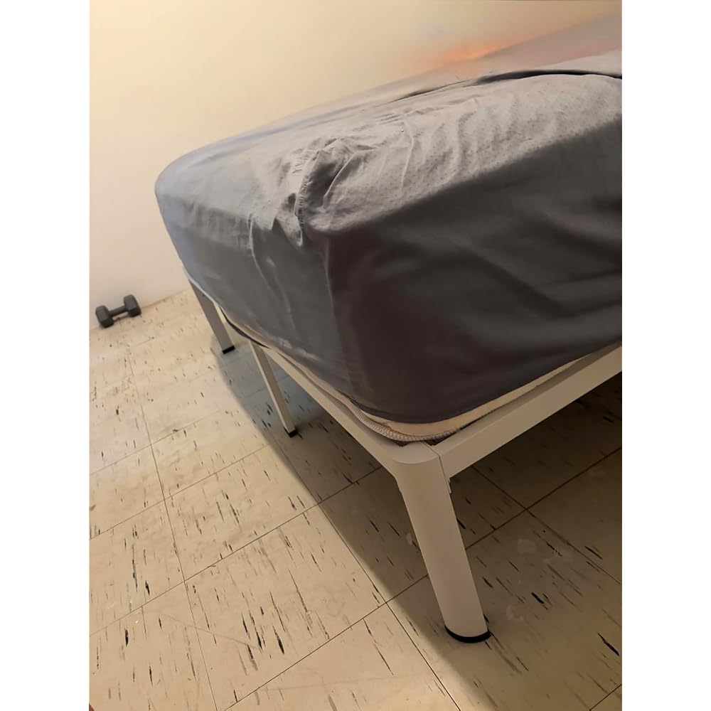 MAF 14 Inch Full Size Metal Platform Bed Frame with Round Corner Legs