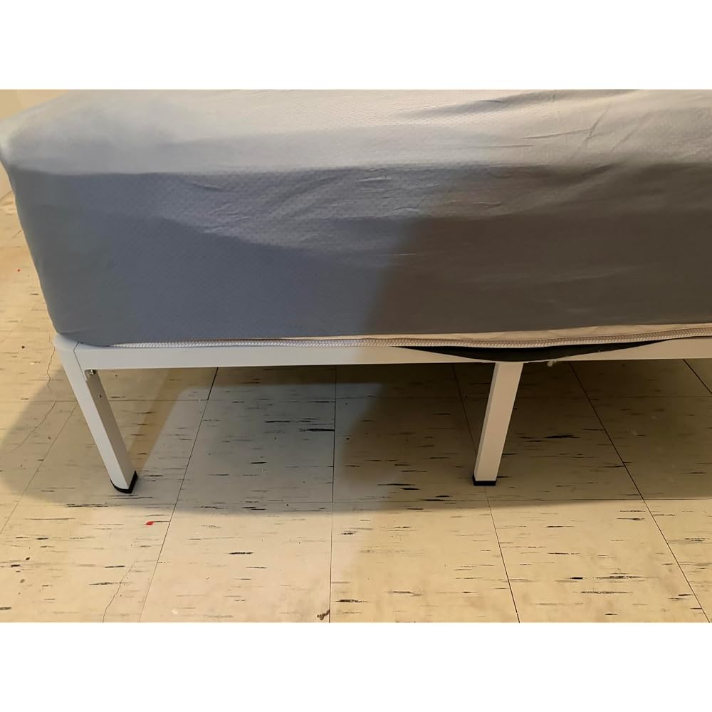 MAF 14 Inch Full Size Metal Platform Bed Frame with Round Corner Legs