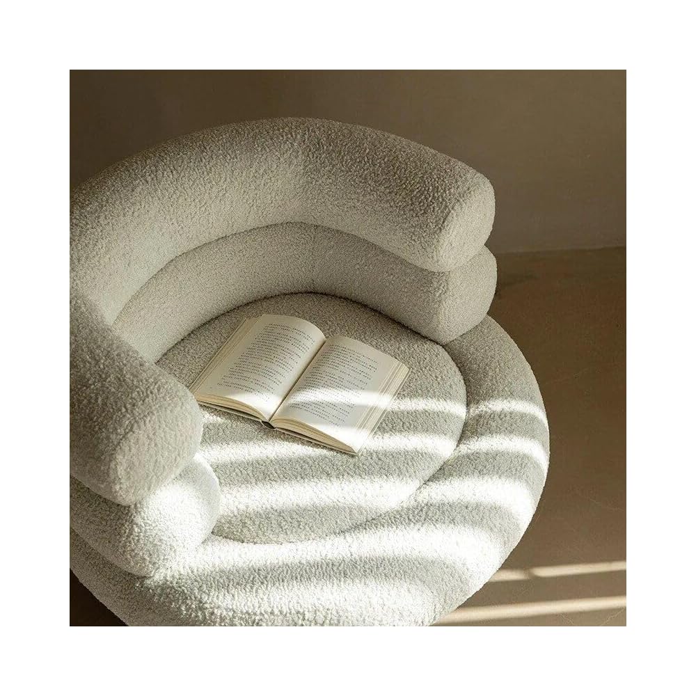 Generic Scandinavian Modern Velvet Single Sofa Chair, 30.31*28.34*30.31in, White