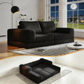 YVDNHP 78" Convertible Sofa,6-in-1 Loveseat Couch Fold Sofa Bed Black
